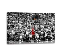 Quadro su tela Michael Jordan Vs Jazz Last Shot Wall Art Poster Stampa per Soggiorno Home Decor Fan Gift (30 x 50 cm (senza cornice)