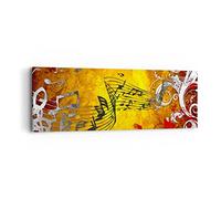 Quadro su Tela Musica concerto divertimento fiore Stampe da Parete 90x30cm Quadri Moderni Soggiorno Camera da Letto 1 pezzo Piccoli Decorazione Murale Wall Art Canvas Grafica Immagini AB90x30-1964