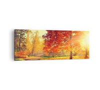 Quadro su Tela 140x50cm parco autunno albero Stampe Immagini Quadri Murale