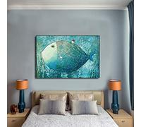 Quadro su tela Piccola casa sul pesce grande Pittura Poster e stampa Wall Art Stampe decorative per la casa per soggiorno 70x115cm (28x45in) Con cornice