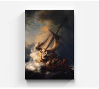 Quadro su tela Rembrandt van Rijn La tempesta sul lago di Galilea dipinto...