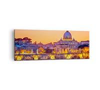 Quadro su Tela Roma italia basilica storia Stampe da Parete 140x50cm Quadri Moderni Soggiorno Camera da Letto Cucina 1 pezzo Grandi Decorazione Murale Wall Art Canvas Grafica Immagini AB140x50-2704