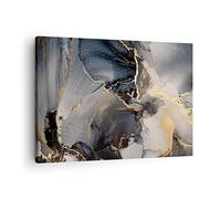 Quadro su Tela Scuro Astrazione Oro Stampe da Parete 70x50cm Quadri Moderni Soggiorno Camera da Letto Cucina 1 pezzo Piccoli Decorazione Murale Wall Art Canvas Grafica Immagini AA70x50-4824