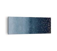 Quadro su Tela 140x50cm Sfondo blu dorato Stampe Immagini Quadri Moderni Murale