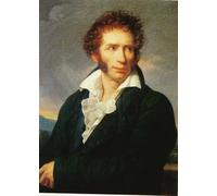 Quadro Su Tela Stampa Poster Famoso Ritratto di Ugo Foscolo di Francois Fabre per la decorazione domestica dell'ufficio 60x90cm