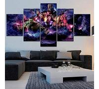 Quadro Su Tela Stampa Su Tela 5 Pezzi Stampe Da Parete Poster Da Parete Cornici Foto Pronto Da Appendere Quadri Grandi Dimensioni Quadri Soggiorno Personaggio Eroe Di Del Film Avengers 4 Endgame