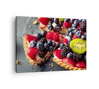 Quadro su Tela Torta dessert frutta fragola Stampe da Parete 70x50cm Quadri Moderni Soggiorno Camera da Letto Cucina 1 pezzo Piccoli Decorazione Murale Wall Art Canvas Grafica Immagini AA70x50-2871