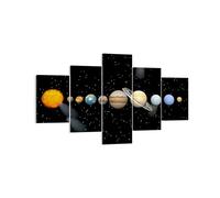 Quadro su Tela Universo galassia pianeta stelle Stampe da Parete 125x70cm Quadri Moderni Soggiorno Camera da Letto 5 pezzi Piccoli Decorazione Murale Wall Art Canvas Grafica Immagini EA125x70-1486