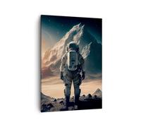 Quadro su Tela Verticale 50x70cm Stampe da Parete Astronauta Pianeta Cosmo Piccoli Decorazione Murale Camera da Letto Cucina 1 pezzo Quadri Moderni Soggiorno Immagini Wall Art Canvas PA50x70-5704
