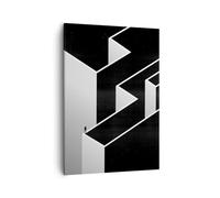Quadro su Tela Verticale 50x70cm Stampe da Parete Attività Commerciale Bianco E Nero Labirinto Piccoli Decorazione Murale Camera da Letto 1 pezzo Quadri Moderni Soggiorno Immagini Art PA50x70-6061