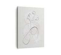 Quadro su Tela Verticale 50x70cm Stampe da Parete Donna Uno Linea Piccoli Decorazione Murale Camera da Letto Cucina 1 pezzo Quadri Moderni Soggiorno Grafica Immagini Wall Art Canvas PA50x70-4576