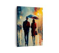 Quadro su Tela Verticale 50x70cm Stampe da Parete Romanticismo Coppia Paesaggio Piccoli Decorazione Murale Camera da Letto Cucina 1 pezzo Quadri Moderni Soggiorno Immagini Wall Art Canvas PA50x70-5776