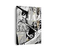 Quadro su Tela Verticale jazz musica musicista Stampe da Parete 50x70cm Quadri Moderni Soggiorno Camera da Letto Cucina 1 pezzo Piccoli Decorazione Murale Wall Art Canvas Grafica Immagini PA50x70-3792