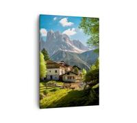 Quadro su Tela 50x70cm Montagne Paesaggio Alpi Stampe Immagini Quadri Murale