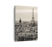 Quadro su Tela Verticale Parigi città casa Stampe da Parete 50x70cm Quadri Moderni Soggiorno Camera da Letto Cucina 1 pezzo Piccoli Decorazione Murale Wall Art Canvas Grafica Immagini PA50x70-3615