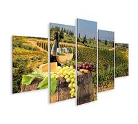 Quadro su Tela Vino Bianco con Botte su vigneto nel Chianti Toscana Italia Stampa Foto Quadri Moderni
