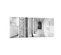 Quadro su Vetro 100x40cm Architettura Pezzo Bianco E Nero Stampe Moderni Murale
