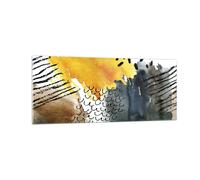 Quadro su Vetro 100x40cm Astrazione Motivi Macchie Stampe Moderni Murale