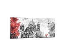 Quadro su Vetro 100x40cm Cattedrale Berlino amanti Stampe Moderni Murale