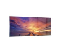 Quadro su Vetro 100x40cm Cielo I Colori Pier Stampe Immagini Moderni Murale