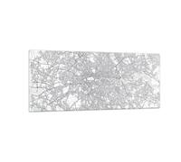 Quadro su Vetro 100x40cm Città mappa Londra Stampe Immagini Moderni Murale
