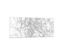 Quadro su Vetro 100x40cm Città Mappa Roma Stampe Immagini Quadri Moderni Murale