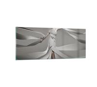 Quadro su Vetro 100x40cm Donna Modello Stripes emozioni Stampe Moderni Murale