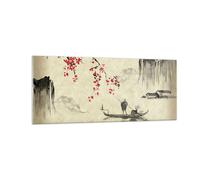 Quadro su Vetro 100x40cm Fiore Ciliegie Giappone Stampe Immagini Moderni Murale