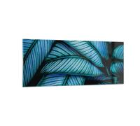 Quadro su Vetro 100x40cm Foglie Botanica Impianti Stampe Immagini Moderni Murale