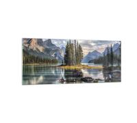 Quadro su Vetro 100x40cm Lago paesaggio natura Stampe Immagini Moderni Murale