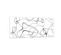 Quadro su Vetro 100x40cm Linea niente modello Stampe Immagini Moderni Murale