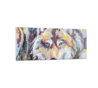 Quadro su Vetro 100x40cm Olio lupo cane Stampe Immagini Quadri Moderni Murale