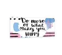 Quadro su Vetro 100x40cm Parole Motivazione Felice messaggio Stampe Murale