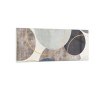 Quadro su Vetro 100x40cm Stampe da Parete in Vetro Quartieri Minimalista Pezzo Grandi Decorazione Murale Camera da Letto Cucina 1 pezzo Quadri Moderni Soggiorno Immagini Wall Art GAB100x40-5986