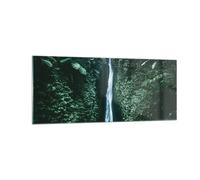 Quadro su Vetro 100x40cm Tropici Cascate Giungla Stampe Immagini Moderni Murale