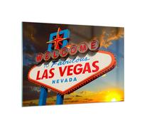 Quadro su Vetro 100x70cm America destinazione las vegas Stampe Moderni Murale