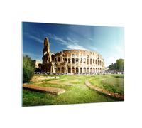 Quadro su Vetro 100x70cm Archeologia architettura italia colosseo Stampe Murale