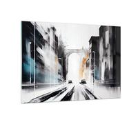 Quadro su Vetro 100x70cm Architettura Paesaggio Strada Stampe Moderni Murale