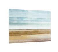 Quadro su Vetro 100x70cm Astrazione Cinture Oro Stampe Immagini Moderni Murale