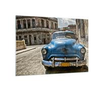 Quadro su Vetro 100x70cm Auto retro Cuba L'Avana Stampe Immagini Moderni Murale