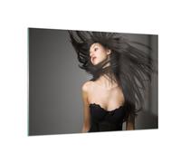 Quadro su Vetro 100x70cm Bellezza moda modello proposta Stampe Moderni Murale