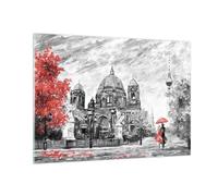 Quadro su Vetro 100x70cm Cattedrale Berlino amanti Stampe Moderni Murale