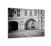 Quadro su Vetro 100x70cm ceco tram Praga Stampe Immagini Quadri Moderni Murale