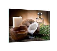 Quadro su Vetro 100x70cm Cocco olio sapone palma Stampe Immagini Moderni Murale