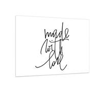 Quadro su Vetro 100x70cm Creato Con Amore Stampe Immagini Quadri Moderni Murale