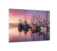 Quadro su Vetro 100x70cm Marina Ovest Il Sole Stampe Immagini Moderni Murale