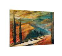 Quadro su Vetro 100x70cm Paesaggio Toscana Viaggi Stampe Immagini Moderni Murale