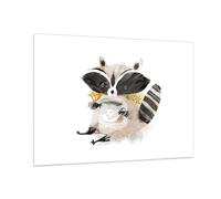 Quadro su Vetro 100x70cm Procione Coppa Bambini Stampe Immagini Moderni Murale