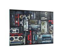 Quadro su Vetro 100x70cm ricevitore radio Stampe Immagini Quadri Moderni Murale