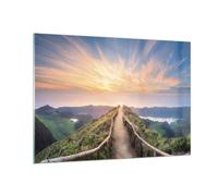 Quadro su Vetro 100x70cm Sentiero Montagna Azzorre Stampe Moderni Murale